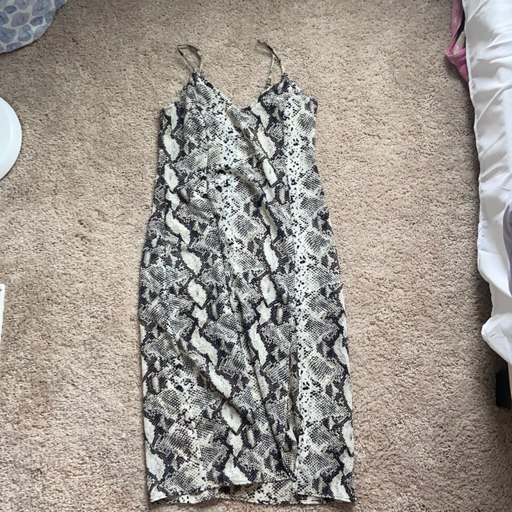 midi snakeskin dress
